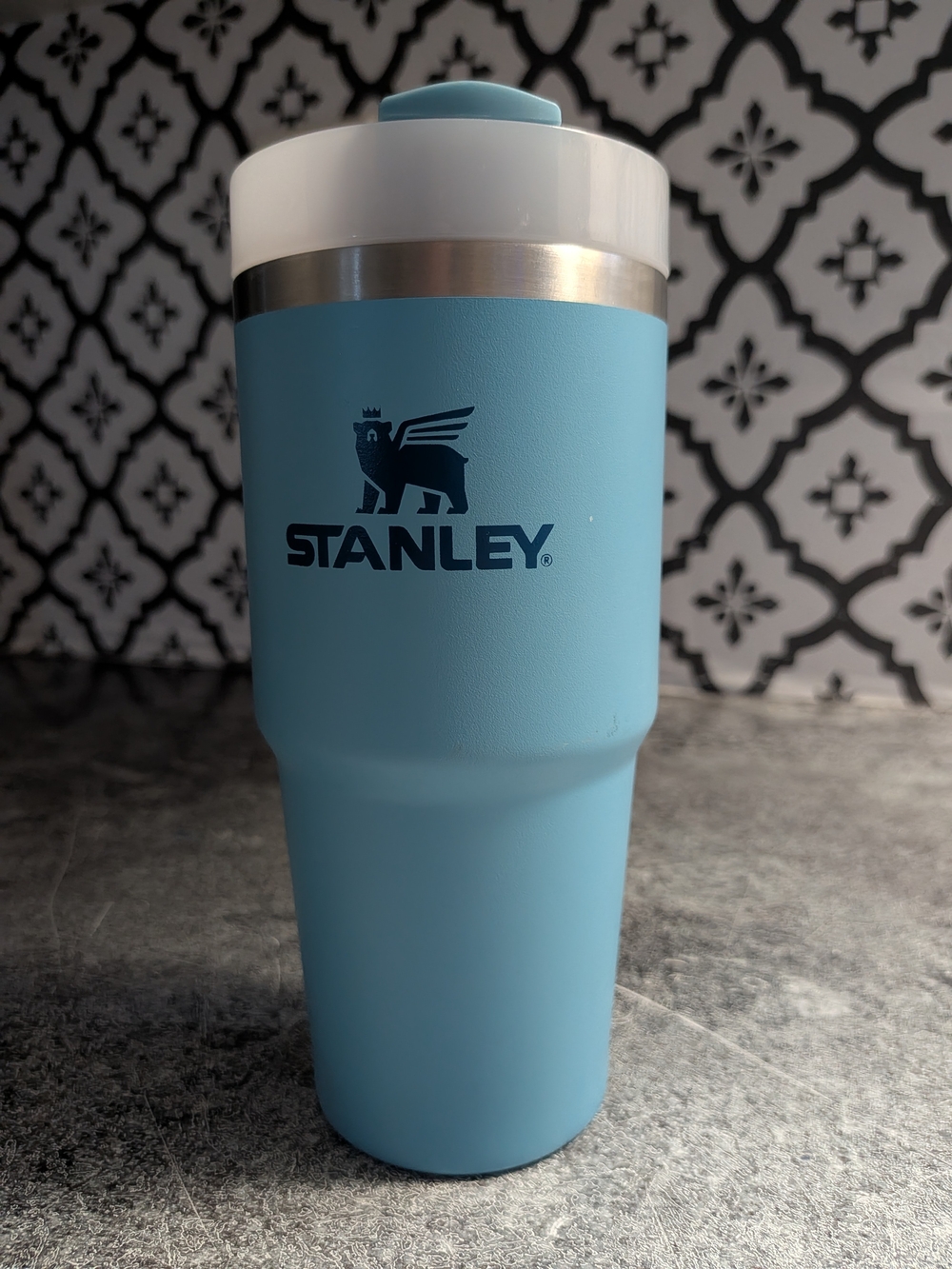 Stanley Light Blue 14oz Travel Tumbler with White Lid
